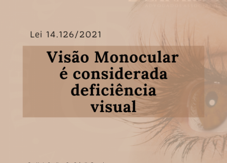 Visão Monocular agora é considerada deficiência visual 